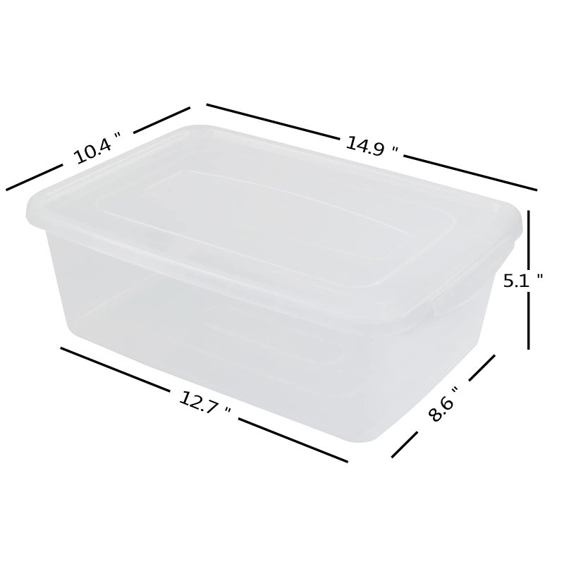Pekky 13 Quart Plastic Bins Boxes with Lid, 3 Packs - Image 2